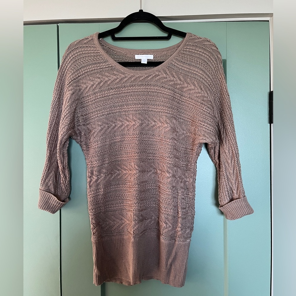 New York & Company Nude Knit Sweater